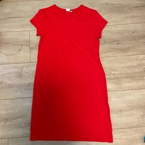 NWT GAP Pocket T-Shirt Dress, Red, Size Small